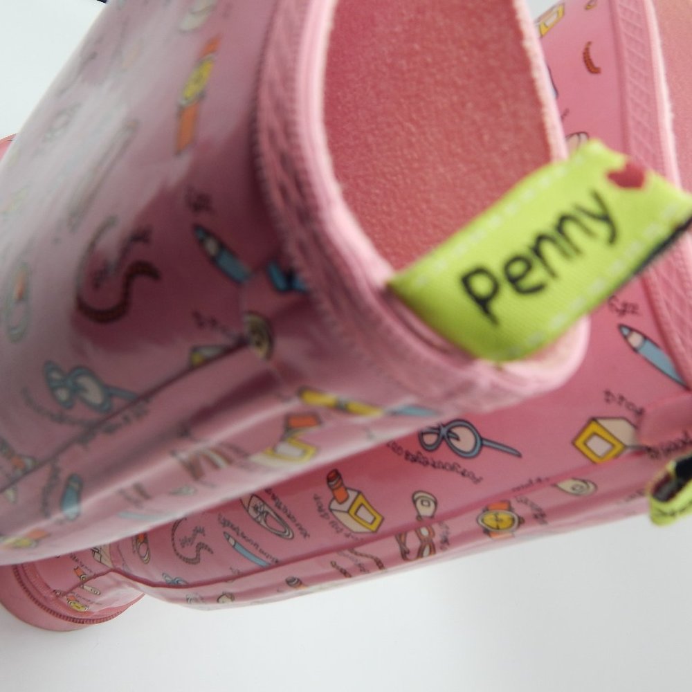 Penny Kenny Barbie Pink Rubber Rain Boots 8 - Picture 4 of 4